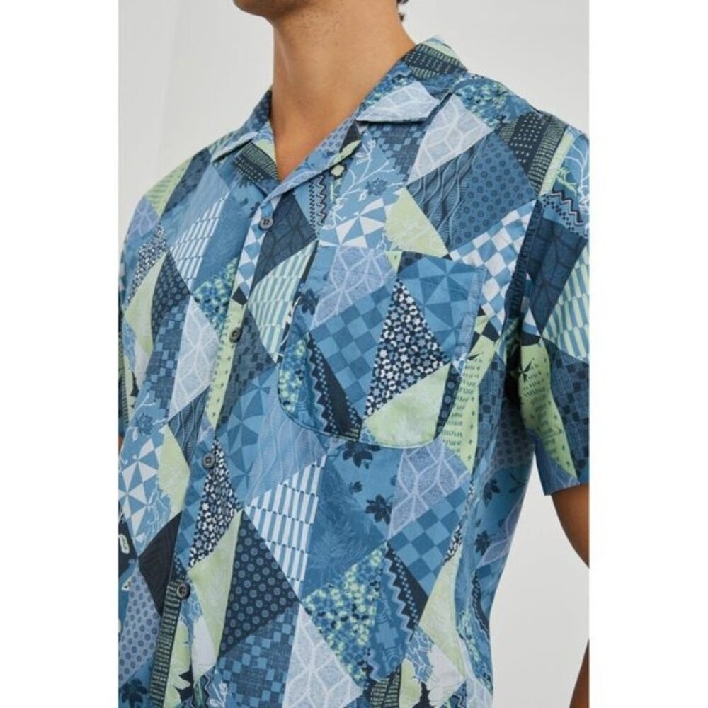 New RAILS Moreno Shirt Triangle Patchwork Shadow Size L - Picture 15 of 15